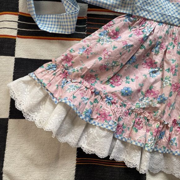 Vintage Mini World Ruffled Floral Dress. USA. 100% Cotton. Size 4T. Rare. - Picture 12 of 16